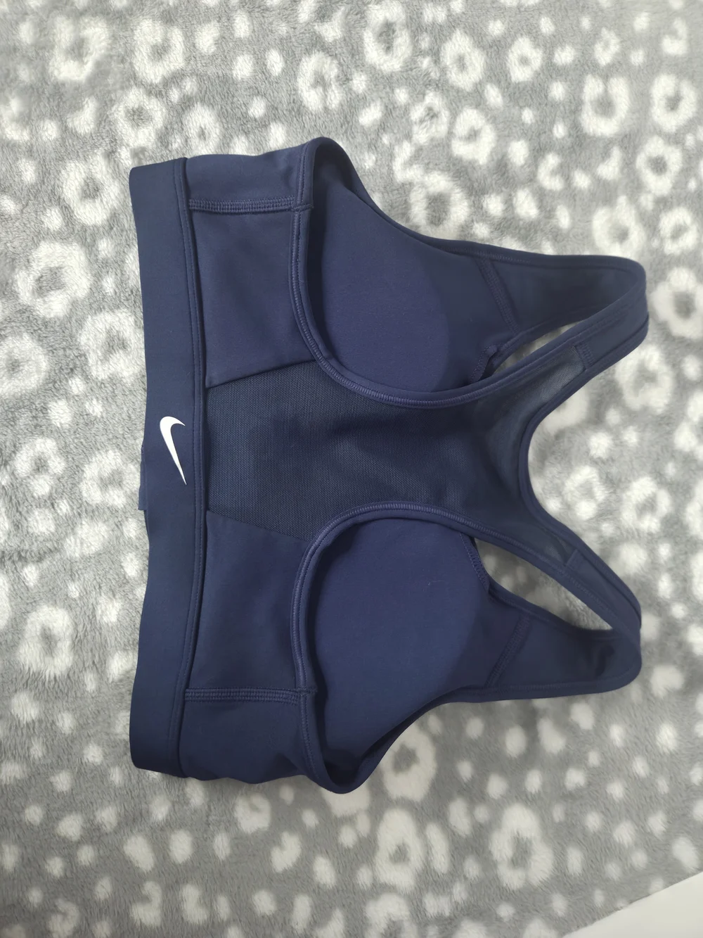 Nike High-Support Zip-Front Sports Bra — Navy — Size Small Petite